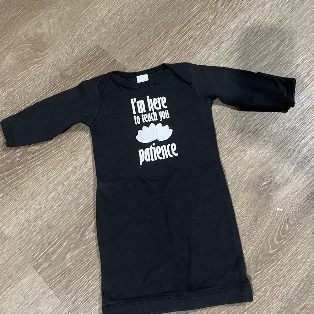 Black newborn gown